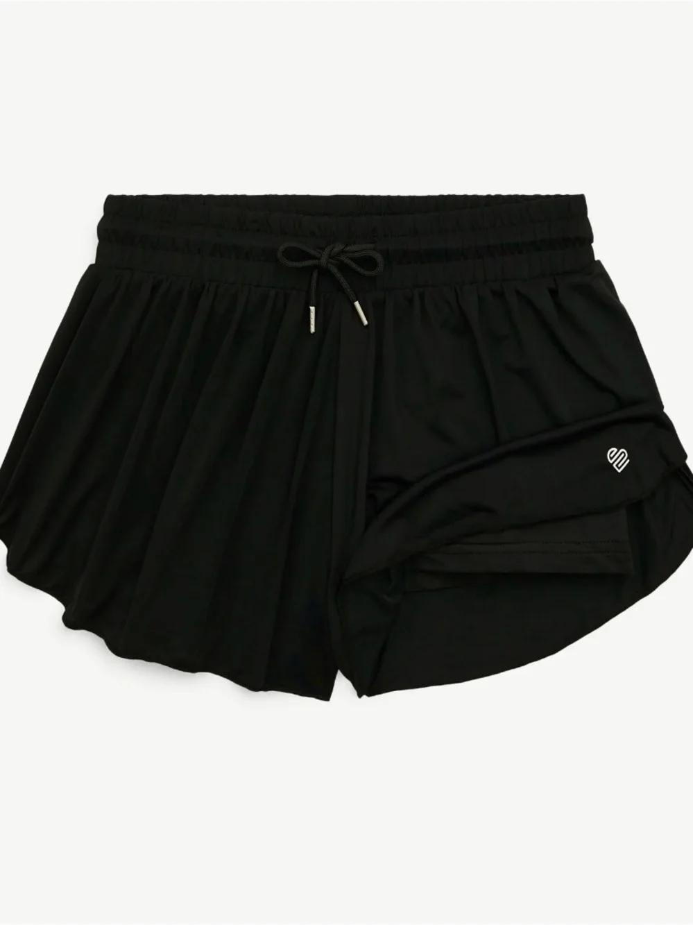 Justice Black Flutter Athletic Shorts